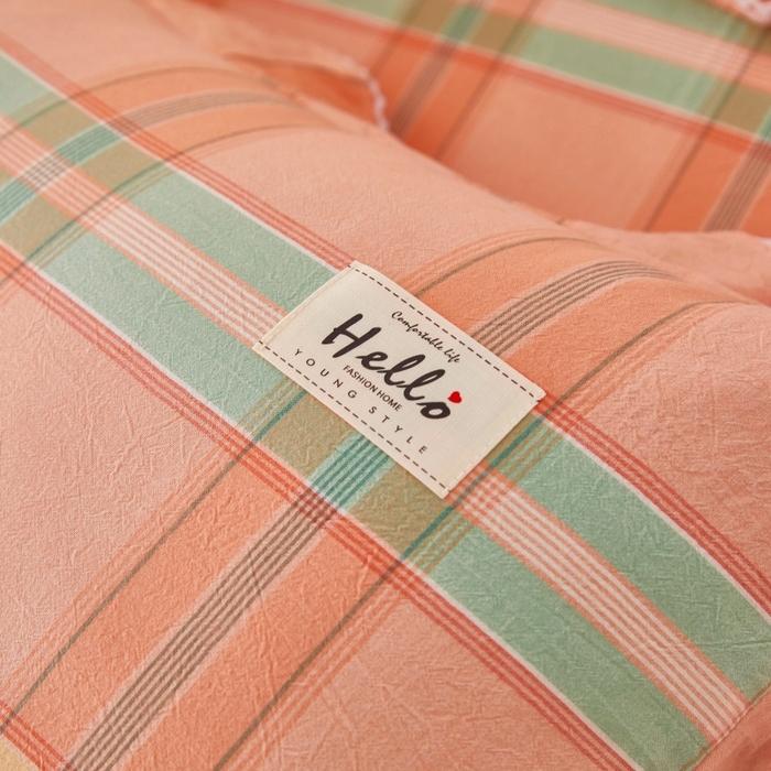 91家纺网 家纺一手货源 找家纺 缦彩2025新款水洗棉枕套 多芬桔