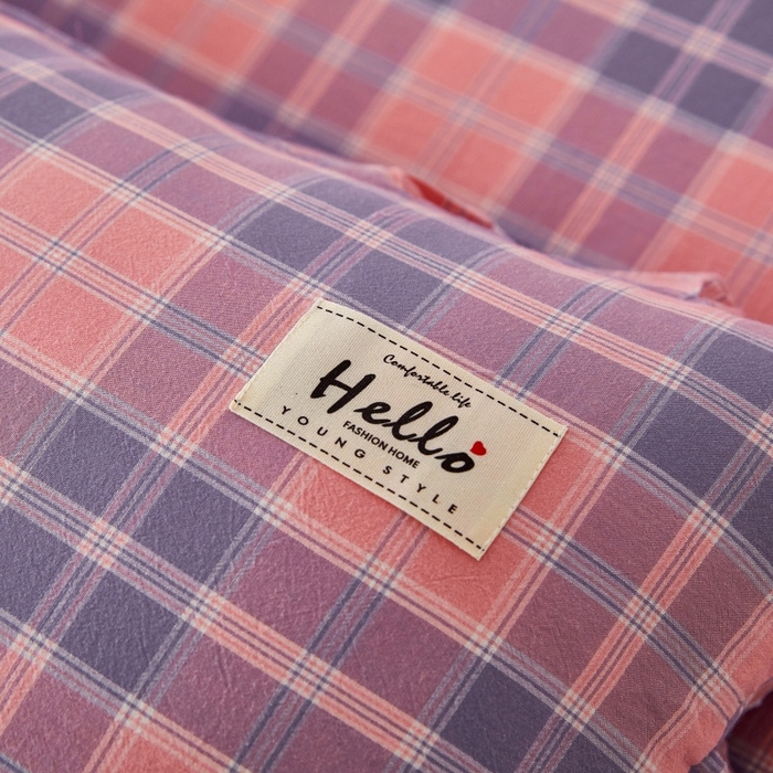 91家纺网 家纺一手货源 找家纺 缦彩2025新款水洗棉枕套 扶摇粉