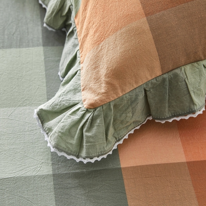 91家纺网 家纺一手货源 找家纺 缦彩2025新款水洗棉枕套 奇兰灰