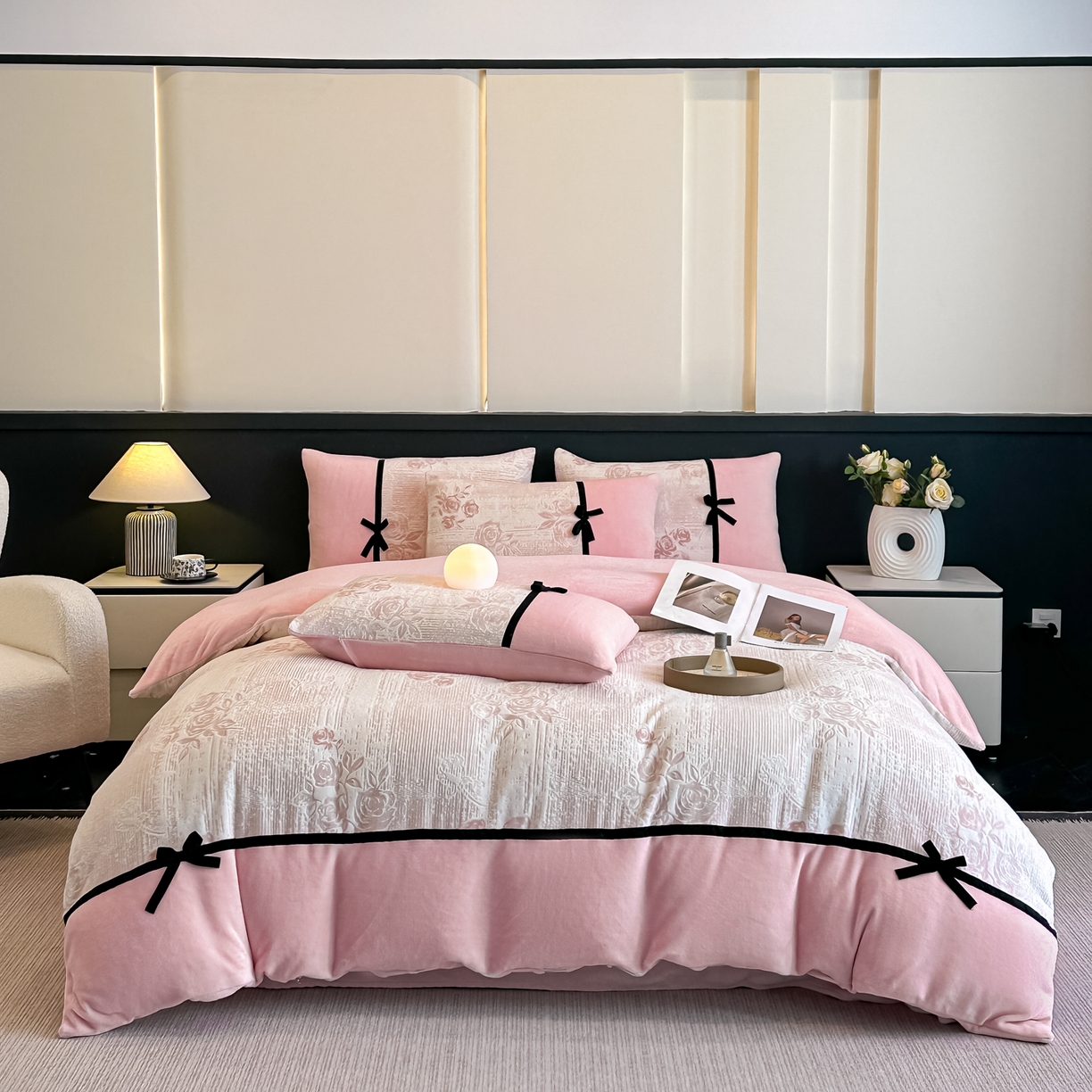 91家纺网 家纺一手货源 找家纺 （总）凯美家居 2025新款A类雕花牛奶绒四件套-美拉德系列