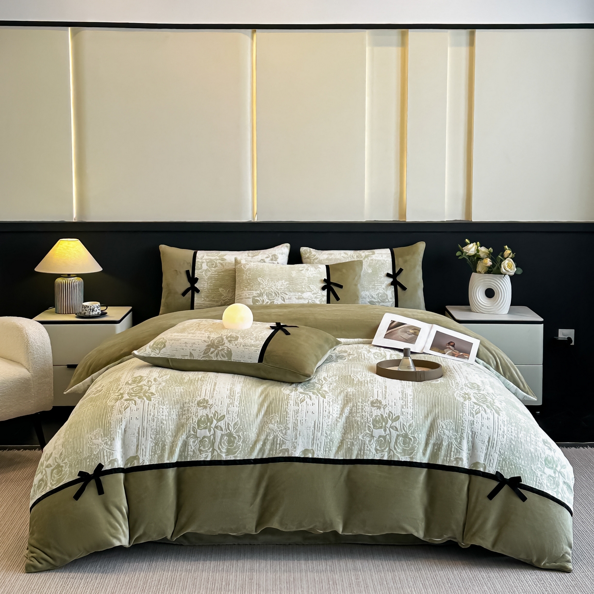 91家纺网 家纺一手货源 找家纺 （总）凯美家居 2025新款A类雕花牛奶绒四件套-美拉德系列