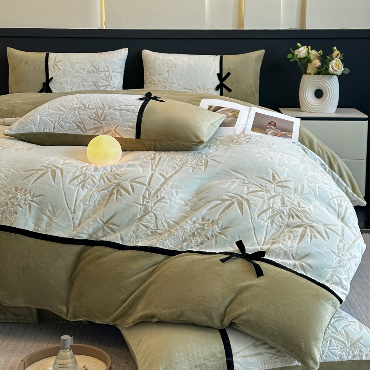 91家纺网 家纺一手货源 找家纺 凯美家居 2025新款A类雕花牛奶绒四件套-美拉德系列 雅致