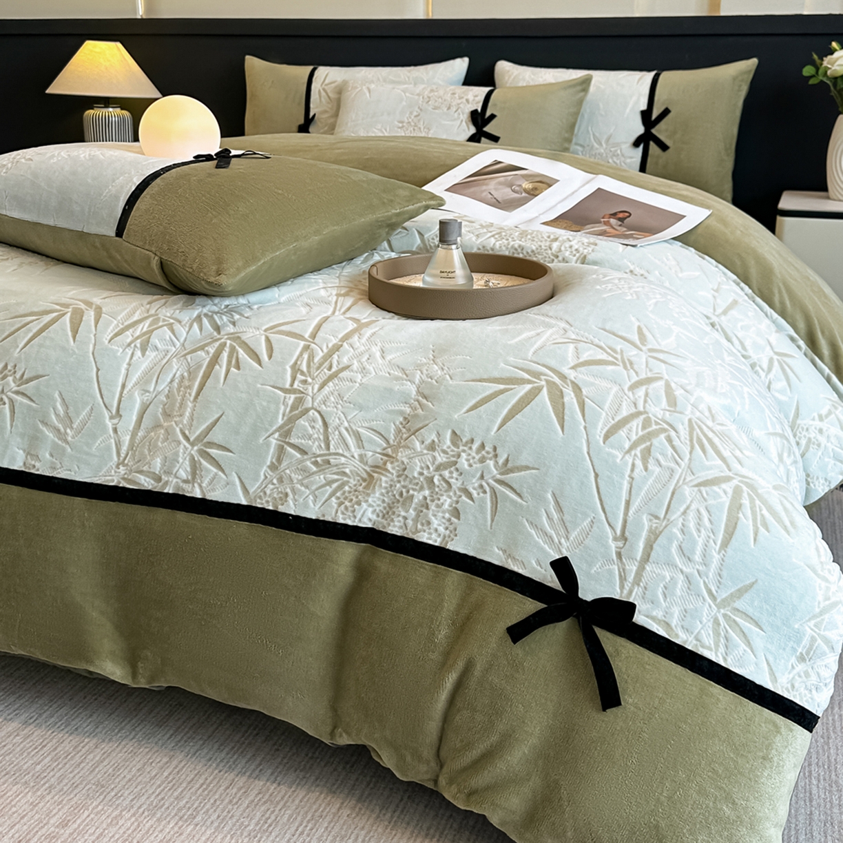 91家纺网 家纺一手货源 找家纺 凯美家居 2025新款A类雕花牛奶绒四件套-美拉德系列 雅致