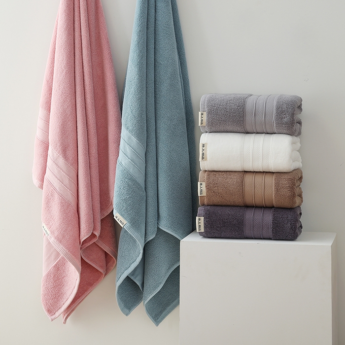 91家纺网 家纺一手货源 找家纺 朴尔家纺-毛巾被 2025新款32股全棉纯棉精织缎档维斯克加厚加大浴巾 组合图仅供展示不可下单 90x180cm浴巾