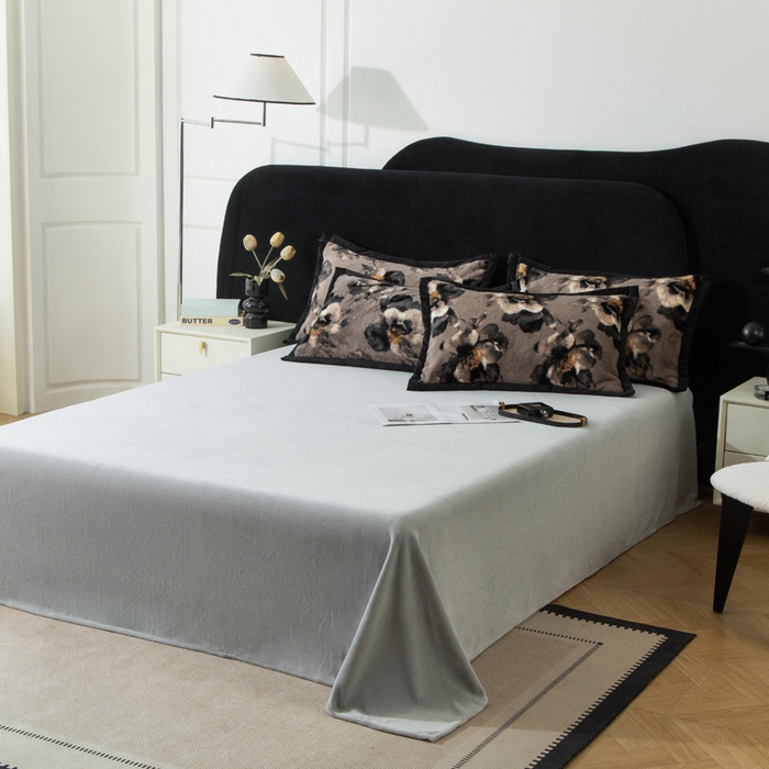 91家纺网 家纺一手货源 找家纺 （总）库里梦家纺 2025网红直播热款10公分包边兔毛牛奶绒印花四件套-包边款