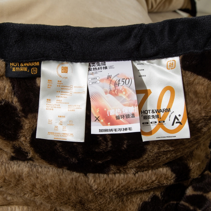 91家纺网 家纺一手货源 找家纺 库里梦家纺 2025网红直播热款10公分包边兔毛牛奶绒印花四件套-包边款 黑玫瑰-咖-包边款