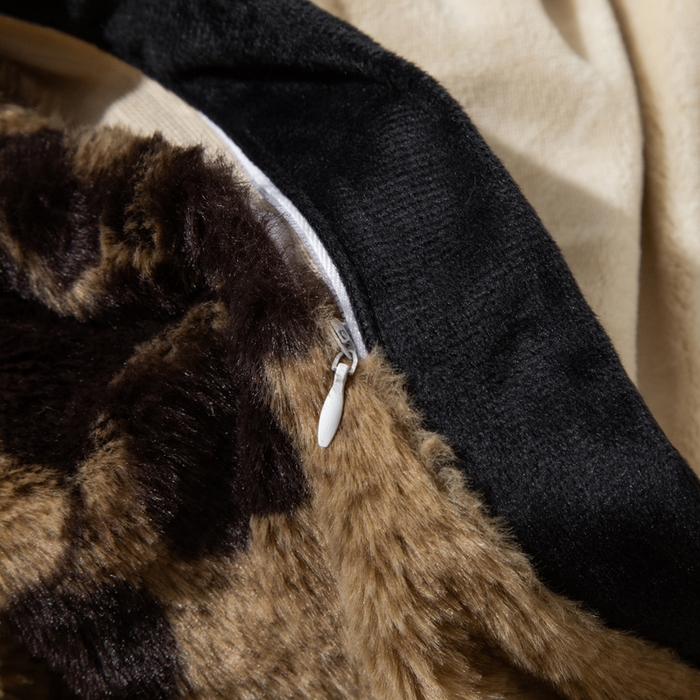 91家纺网 家纺一手货源 找家纺 库里梦家纺 2025网红直播热款10公分包边兔毛牛奶绒印花四件套-包边款 黑玫瑰-咖-包边款