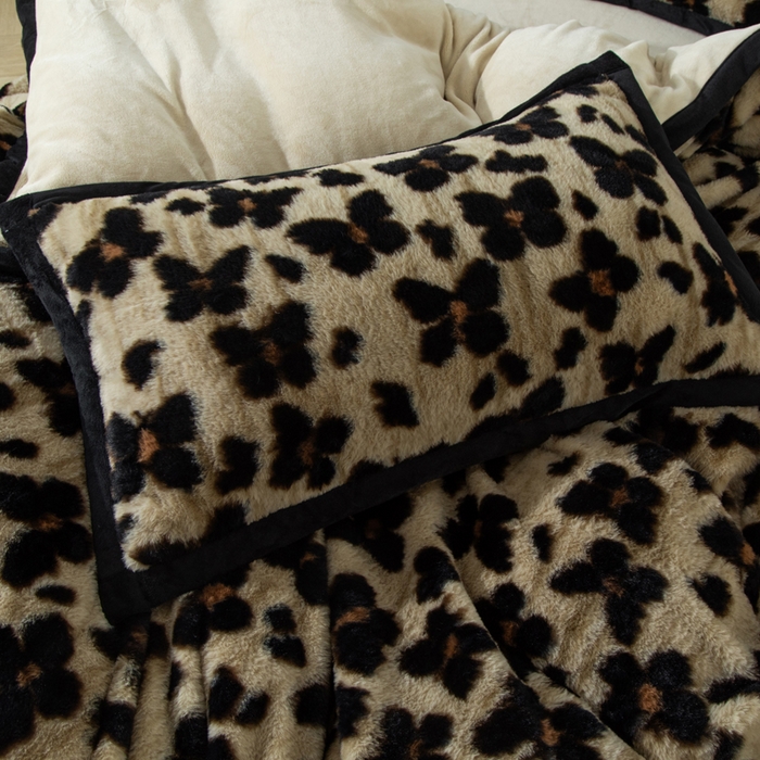 91家纺网 家纺一手货源 找家纺 库里梦家纺 2025网红直播热款10公分包边兔毛牛奶绒印花四件套-包边款 蝴蝶梦-咖-包边款