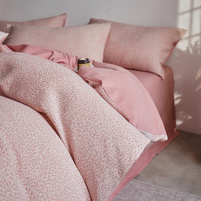 91家纺网 家纺一手货源 找家纺 （总）千朵森 2025新款全棉纯棉色织提花磨毛四件套-秋思