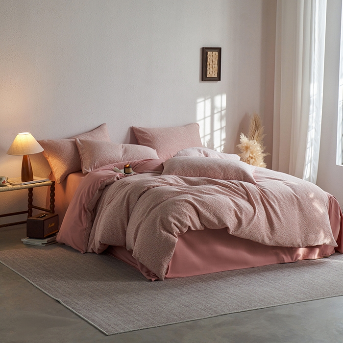 91家纺网 家纺一手货源 找家纺 （总）千朵森 2025新款全棉纯棉色织提花磨毛四件套-秋思