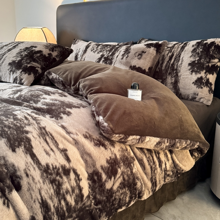 91家纺网 家纺一手货源 找家纺 （总）赛丽雅 2025新款高克重兔毛绒兔兔绒牛奶绒四件套