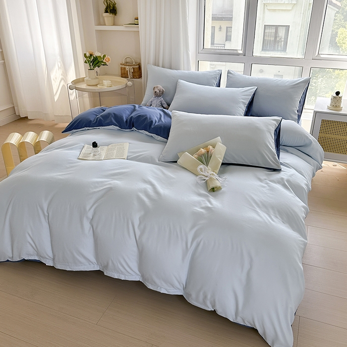 91家纺网 家纺一手货源 找家纺 （总）赫然家纺 2025新款纯色磨毛系列床笠款四件套