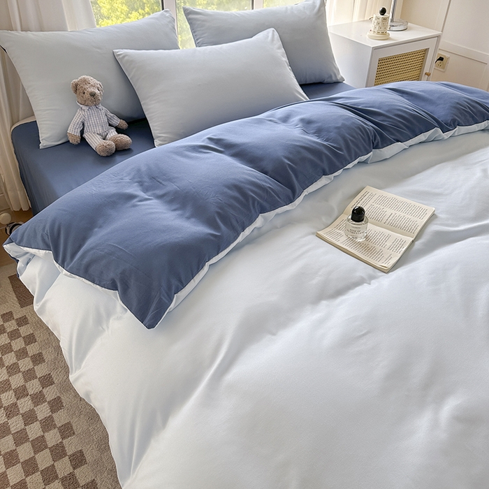 91家纺网 家纺一手货源 找家纺 （总）赫然家纺 2025新款纯色磨毛系列床笠款四件套