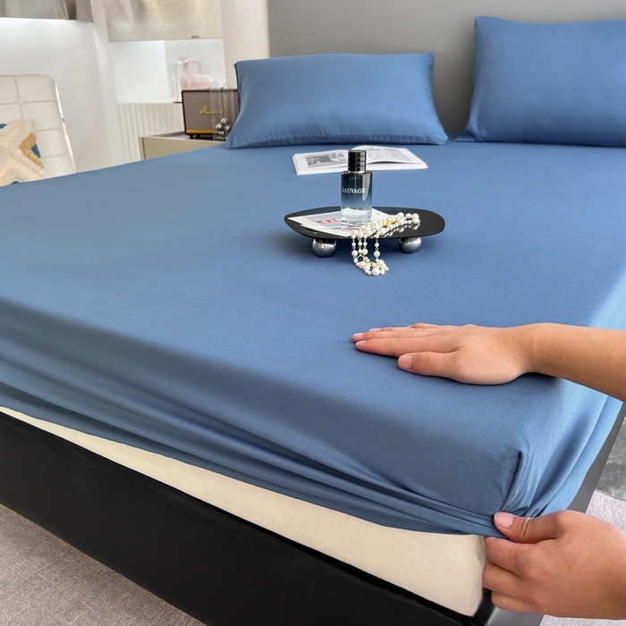 91家纺网 家纺一手货源 找家纺 （总）赫然家纺 2025新款纯色磨毛系列床笠款四件套