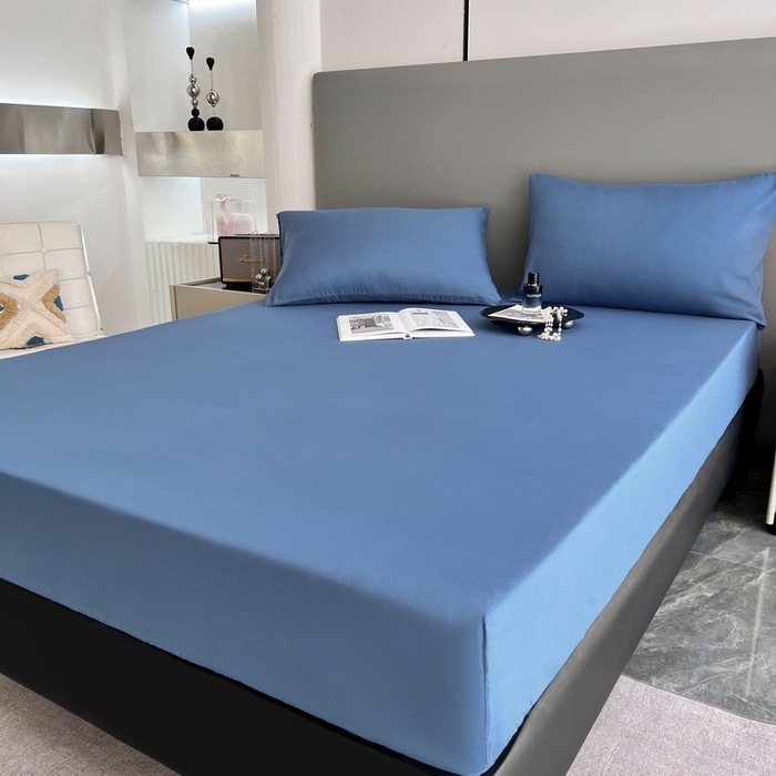 91家纺网 家纺一手货源 找家纺 （总）赫然家纺 2025新款纯色磨毛系列床笠款四件套