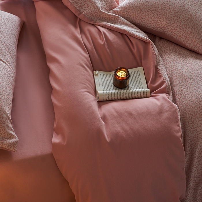 91家纺网 家纺一手货源 找家纺 千朵森 2025新款全棉纯棉色织提花磨毛四件套-秋思 秋思—粉漾