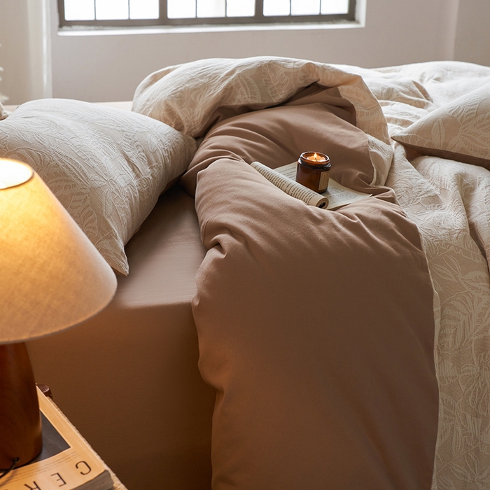 91家纺网 家纺一手货源 找家纺 千朵森 2025新款全棉纯棉色织提花磨毛四件套-秋思 秋思—栖梦