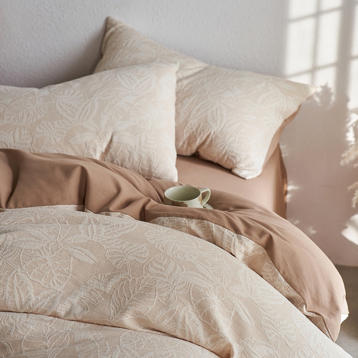 91家纺网 家纺一手货源 找家纺 千朵森 2025新款全棉纯棉色织提花磨毛四件套-秋思 秋思—栖梦