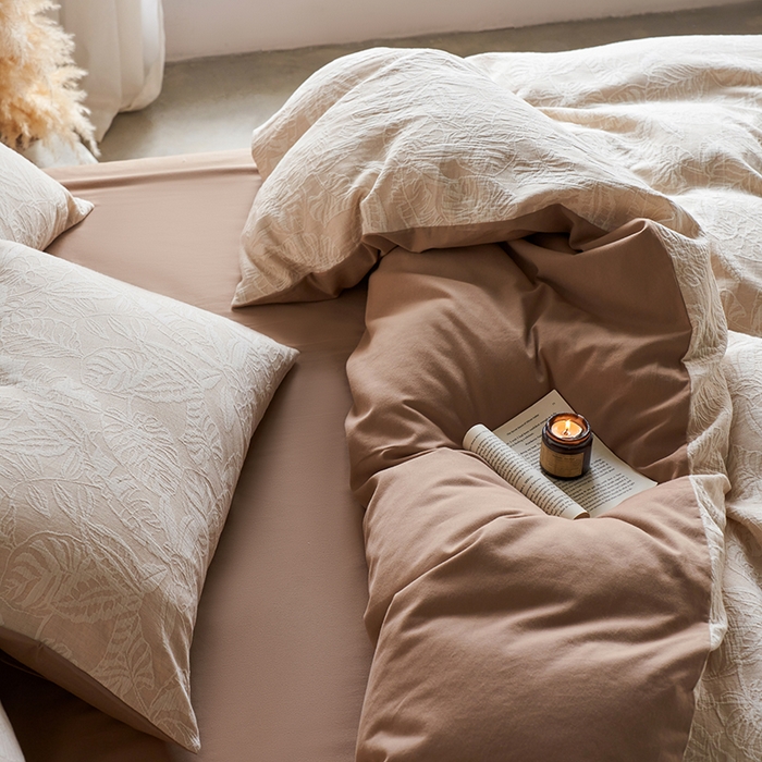 91家纺网 家纺一手货源 找家纺 千朵森 2025新款全棉纯棉色织提花磨毛四件套-秋思 秋思—栖梦