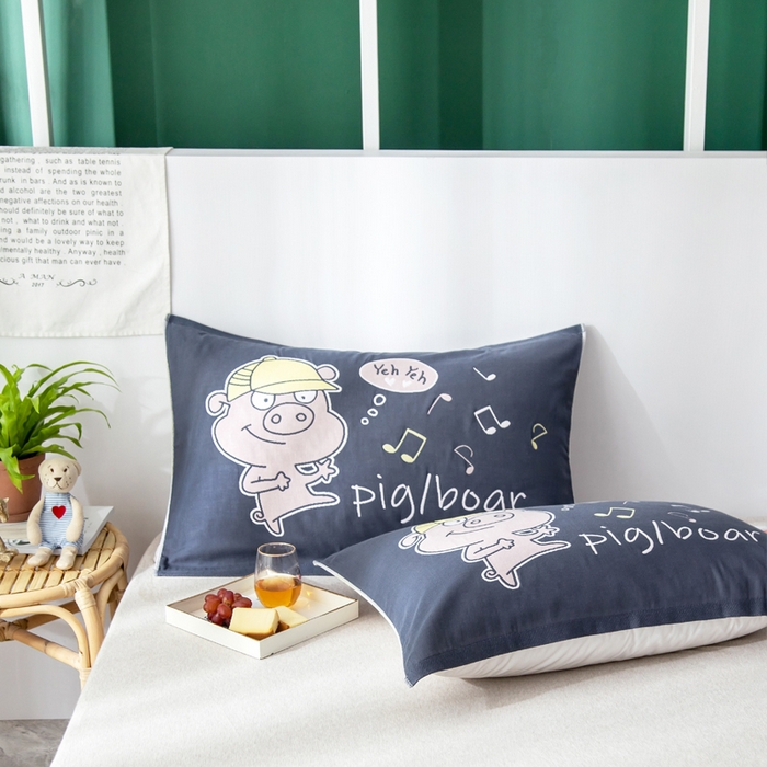 91家纺网 家纺一手货源 找家纺 （总）朴尔家纺-毛巾被 2025新款儿童定位卡通大版花全棉纯棉四层纱布枕巾