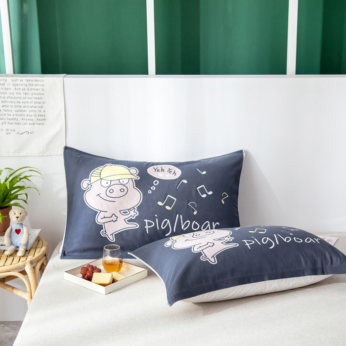 91家纺网 家纺一手货源 找家纺 （总）朴尔家纺-毛巾被 2025新款儿童定位卡通大版花全棉纯棉四层纱布枕巾