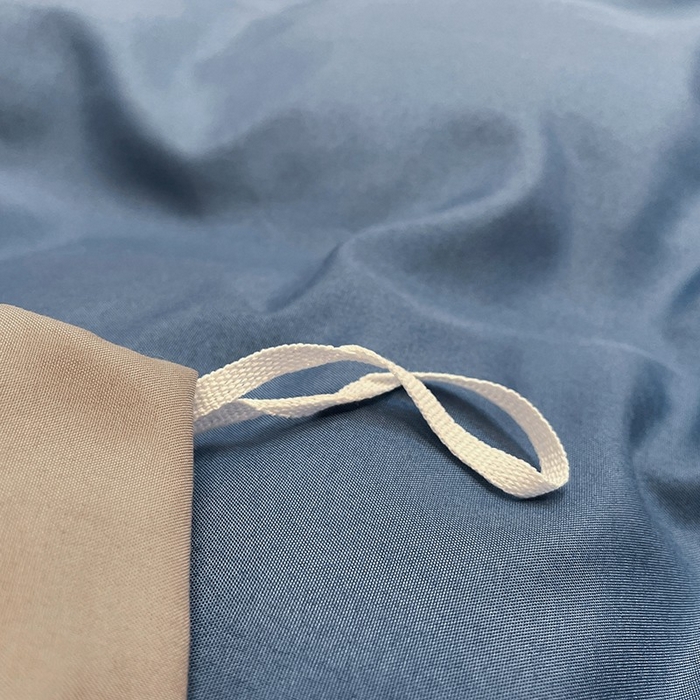 91家纺网 家纺一手货源 找家纺 赫然家纺 2026新款纯色磨毛系列床笠款四件套 蓝色+驼色