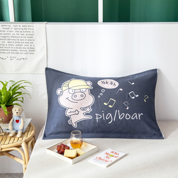 91家纺网 家纺一手货源 找家纺 （总）朴尔家纺-毛巾被 2025新款儿童定位卡通大版花全棉纯棉四层纱布枕巾