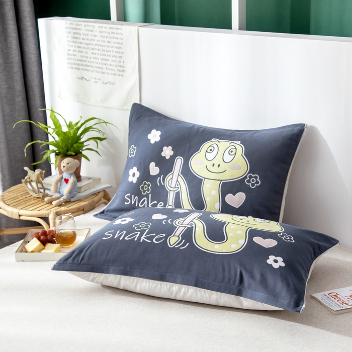 91家纺网 家纺一手货源 找家纺 （总）朴尔家纺-毛巾被 2025新款儿童定位卡通大版花全棉纯棉四层纱布枕巾