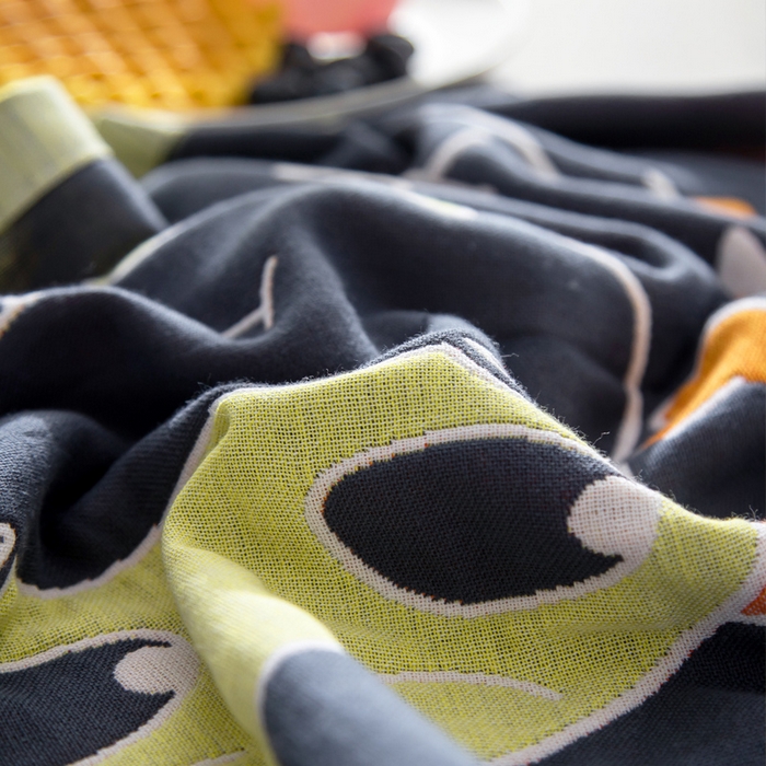 91家纺网 家纺一手货源 找家纺 朴尔家纺-毛巾被 2025新款儿童定位卡通大版花全棉纯棉四层纱布枕巾 牛小兽 40x60cm儿童枕巾/对