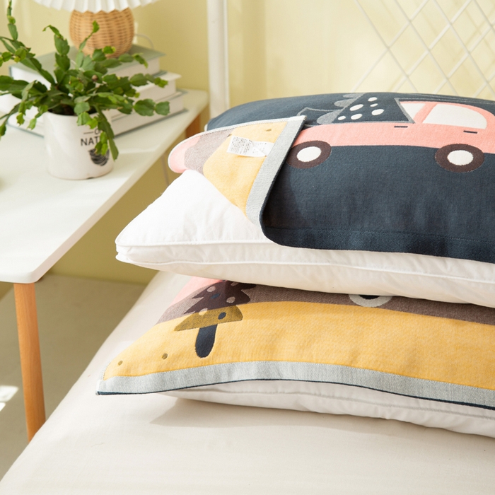 91家纺网 家纺一手货源 找家纺 （总）朴尔家纺-毛巾被 2025新款卡通AB组合全棉纯棉层纱布枕巾