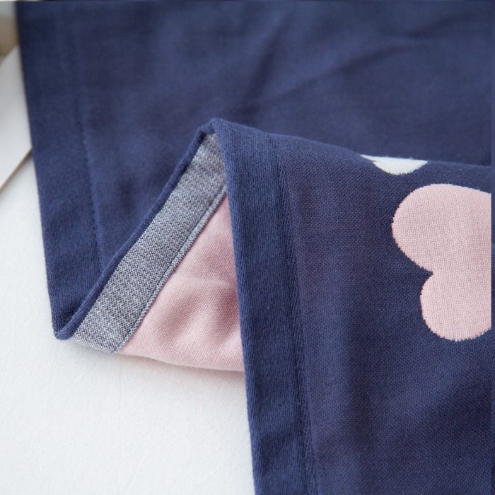 91家纺网 家纺一手货源 找家纺 朴尔家纺-毛巾被 2025新款卡通AB组合全棉纯棉层纱布枕巾 可爱小象粉 52x78cm/对