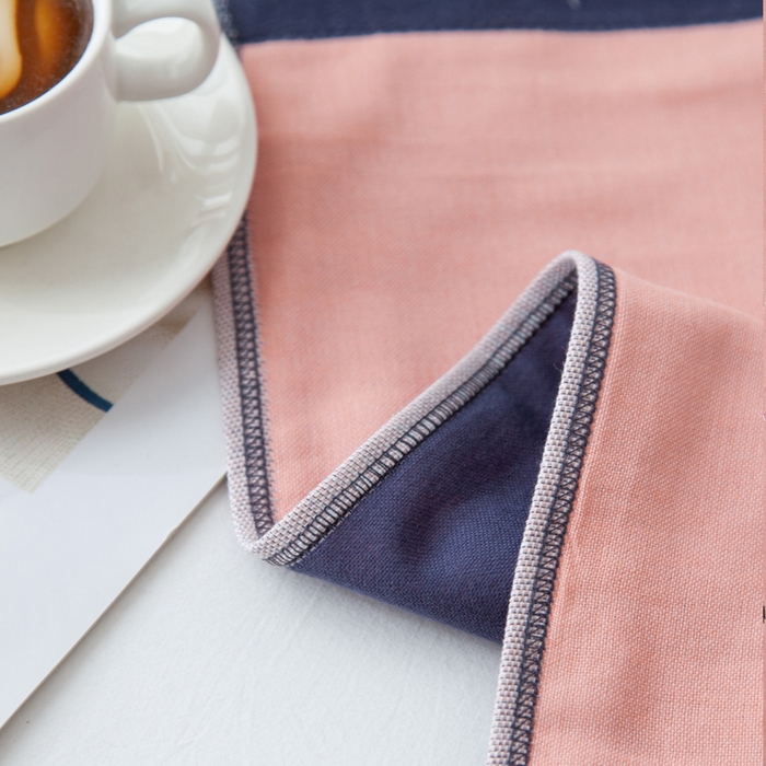 91家纺网 家纺一手货源 找家纺 朴尔家纺-毛巾被 2025新款卡通AB组合全棉纯棉层纱布枕巾 可爱小象橘 52x78cm/对