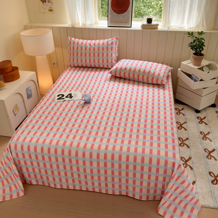 91家纺网 家纺一手货源 找家纺 （总）如意朵 2025新款时尚印花全棉加厚磨毛床单