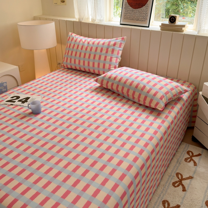 91家纺网 家纺一手货源 找家纺 （总）如意朵 2025新款时尚印花全棉加厚磨毛床单