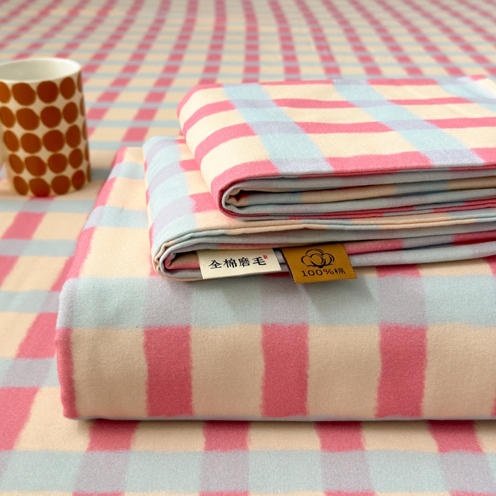 91家纺网 家纺一手货源 找家纺 （总）如意朵 2025新款时尚印花全棉加厚磨毛床单