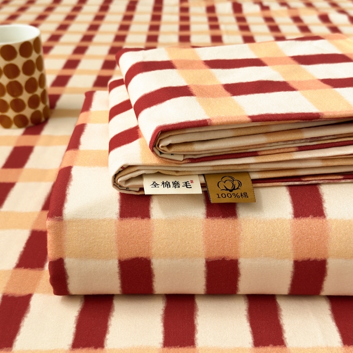 91家纺网 家纺一手货源 找家纺 （总）如意朵 2025新款时尚印花全棉加厚磨毛床单