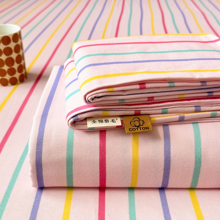 91家纺网 家纺一手货源 找家纺 （总）如意朵 2025新款时尚印花全棉加厚磨毛床单