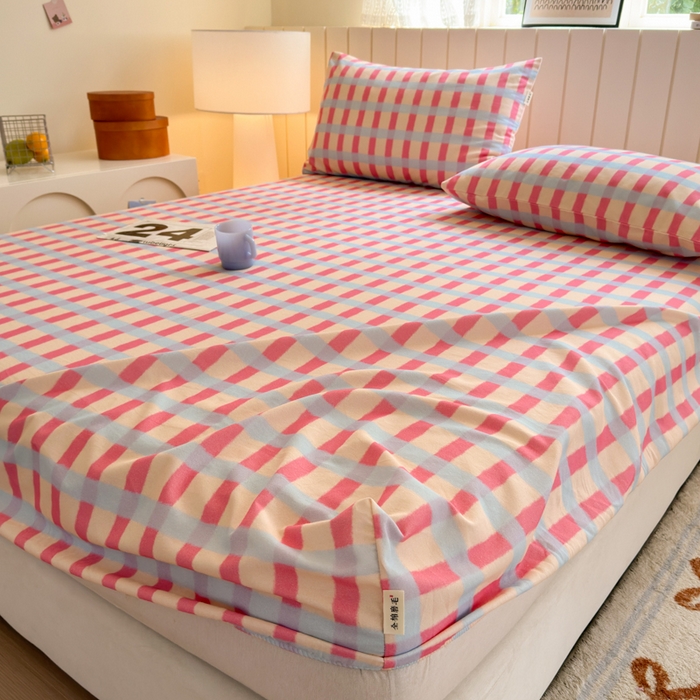 91家纺网 家纺一手货源 找家纺 （总）如意朵 2025新款时尚印花全棉加厚磨毛床笠