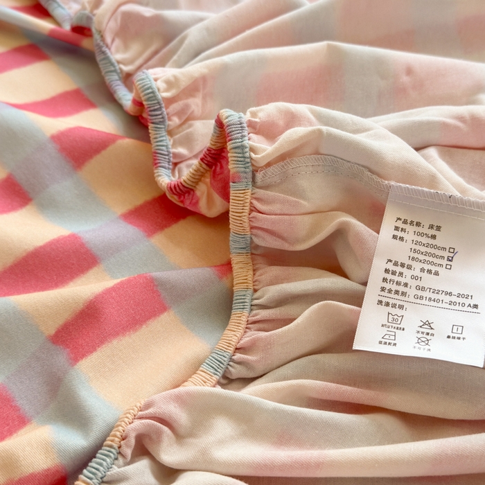 91家纺网 家纺一手货源 找家纺 （总）如意朵 2025新款时尚印花全棉加厚磨毛床笠