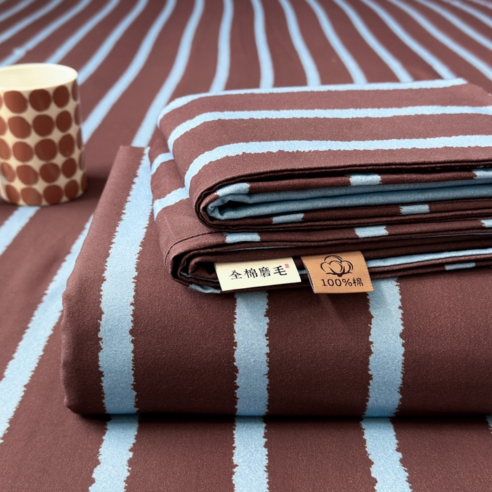 91家纺网 家纺一手货源 找家纺 （总）如意朵 2025新款时尚印花全棉加厚磨毛床单