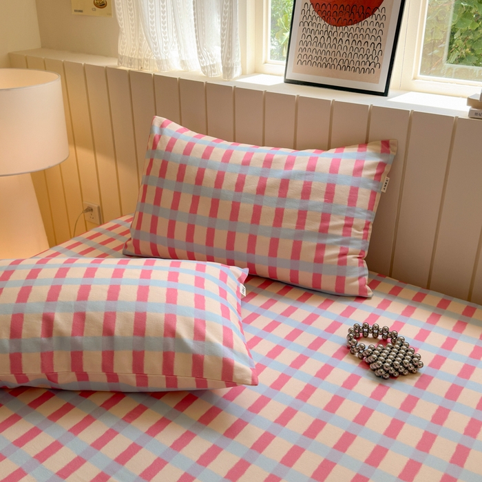 91家纺网 家纺一手货源 找家纺 （总）如意朵 2025新款时尚印花全棉加厚磨毛床笠