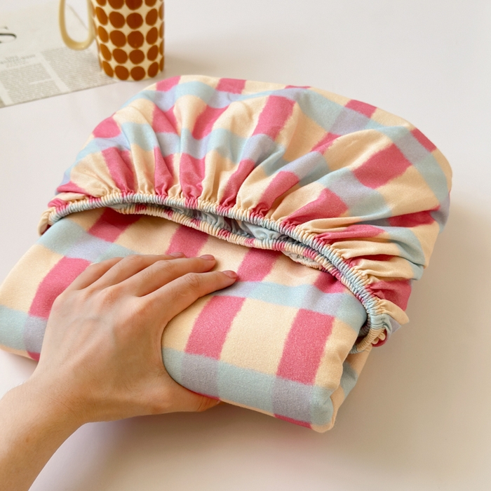 91家纺网 家纺一手货源 找家纺 （总）如意朵 2025新款时尚印花全棉加厚磨毛床笠