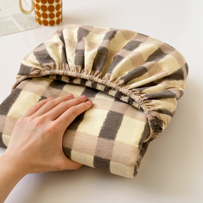 91家纺网 家纺一手货源 找家纺 （总）如意朵 2025新款时尚印花全棉加厚磨毛床笠