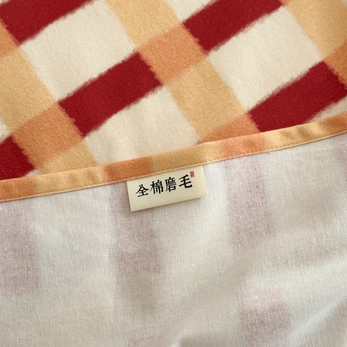 91家纺网 家纺一手货源 找家纺 如意朵 2025新款时尚印花全棉加厚磨毛床单 艾格-红