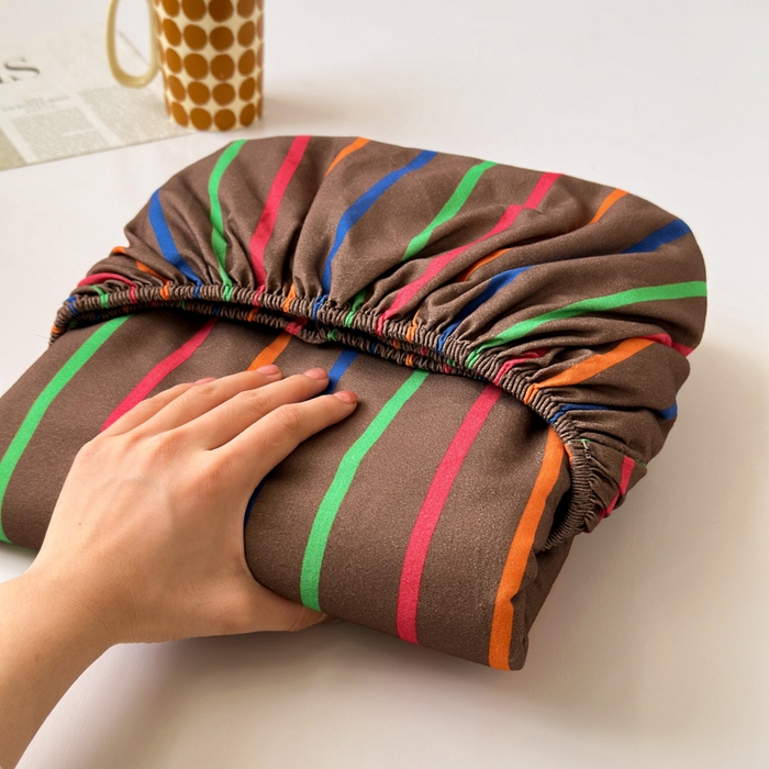 91家纺网 家纺一手货源 找家纺 （总）如意朵 2025新款时尚印花全棉加厚磨毛床笠