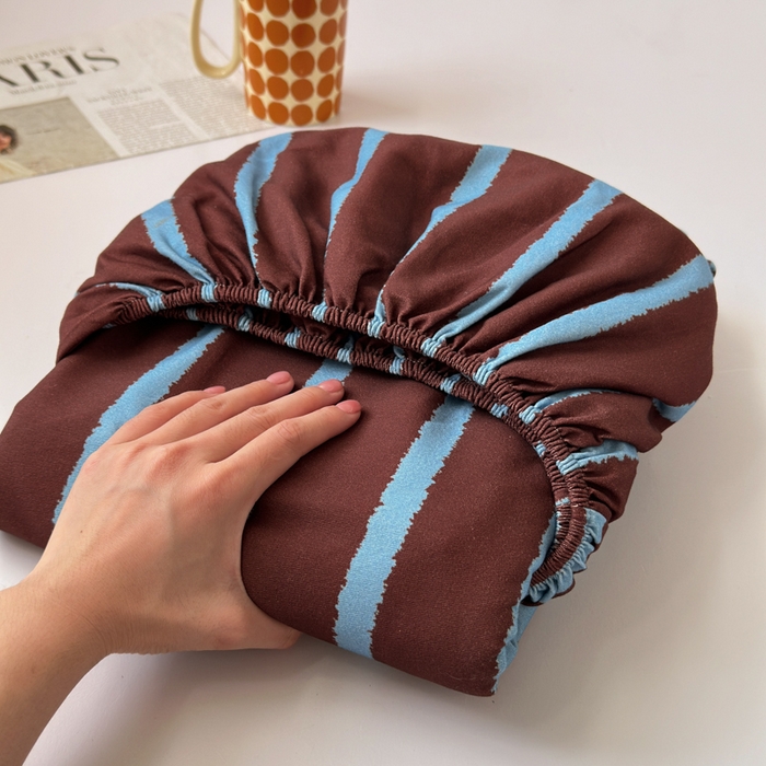 91家纺网 家纺一手货源 找家纺 （总）如意朵 2025新款时尚印花全棉加厚磨毛床笠