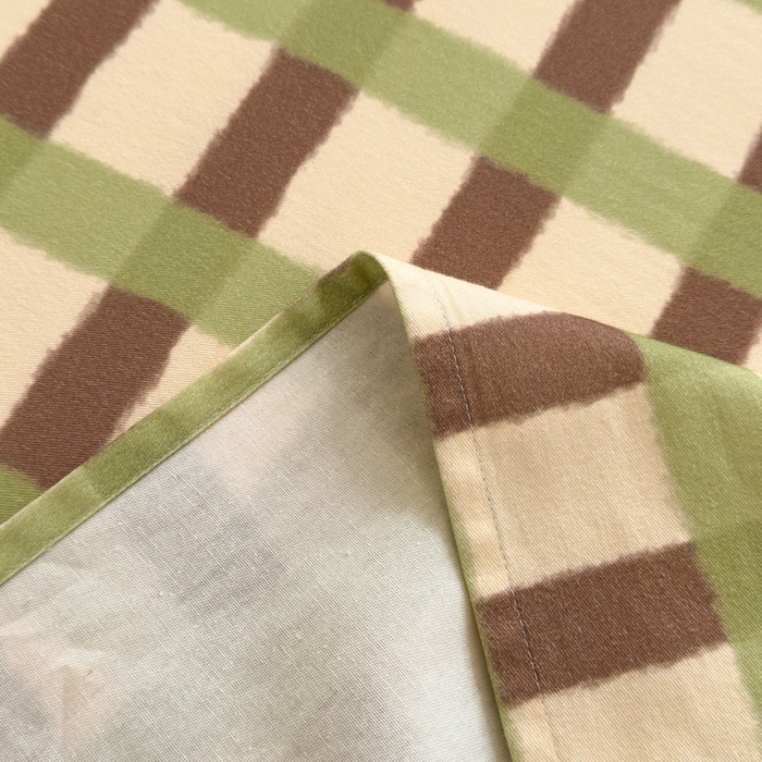 91家纺网 家纺一手货源 找家纺 如意朵 2025新款时尚印花全棉加厚磨毛床单 艾格-绿