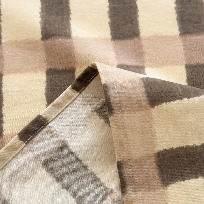 91家纺网 家纺一手货源 找家纺 如意朵 2025新款时尚印花全棉加厚磨毛床单 艾格-浅咖