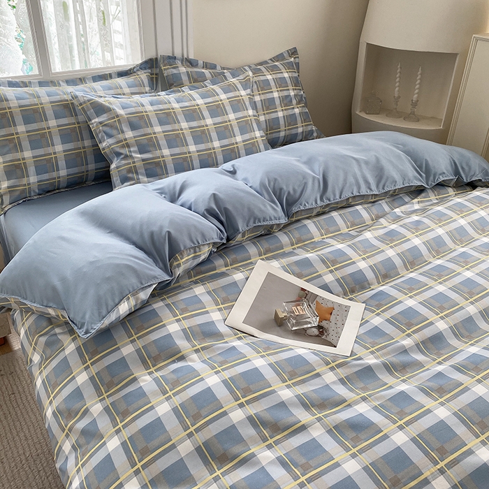 91家纺网 家纺一手货源 找家纺 南通菲度家纺 2025新款高克重芦荟棉四件套第二批 贝拉蓝