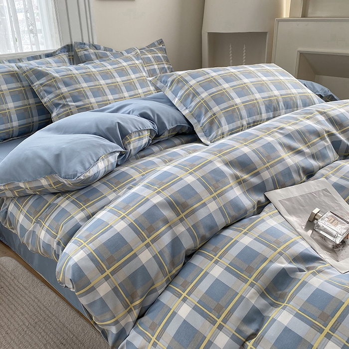 91家纺网 家纺一手货源 找家纺 南通菲度家纺 2025新款高克重芦荟棉四件套第二批 贝拉蓝